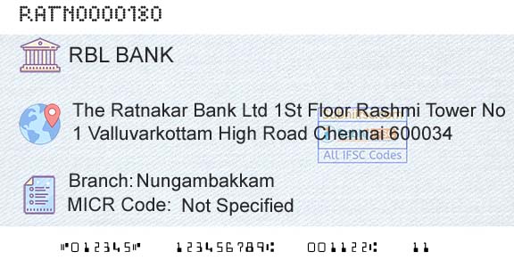Rbl Bank Limited NungambakkamBranch 