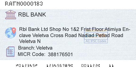 Rbl Bank Limited VeletvaBranch 
