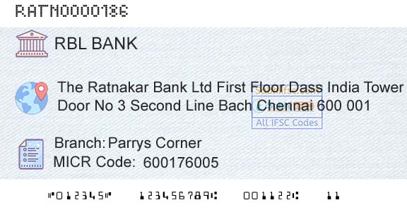 Rbl Bank Limited Parrys CornerBranch 