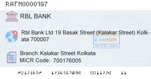 Rbl Bank Limited Kalakar Street KolkataBranch 