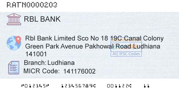 Rbl Bank Limited LudhianaBranch 