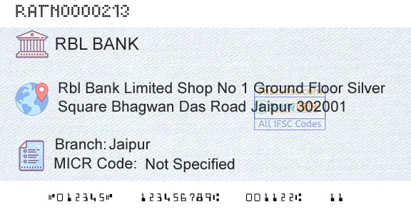 Rbl Bank Limited JaipurBranch 