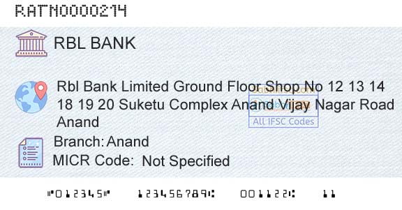 Rbl Bank Limited AnandBranch 