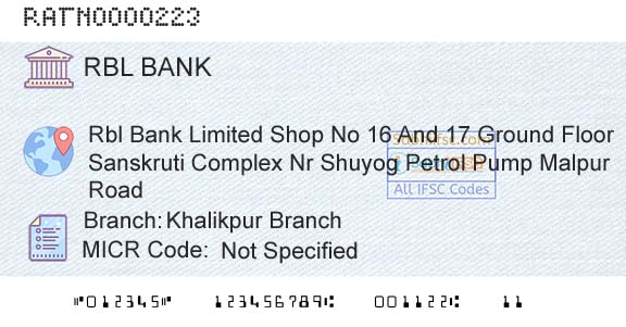Rbl Bank Limited Khalikpur BranchBranch 