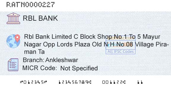 Rbl Bank Limited AnkleshwarBranch 