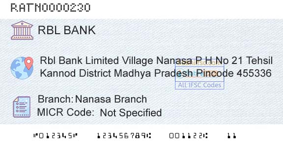 Rbl Bank Limited Nanasa BranchBranch 