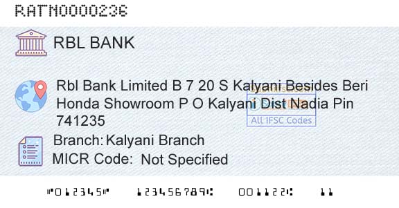 Rbl Bank Limited Kalyani BranchBranch 
