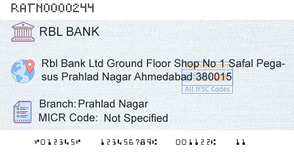 Rbl Bank Limited Prahlad NagarBranch 