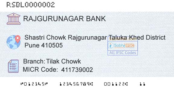 Rajgurunagar Sahakari Bank Limited Tilak ChowkBranch 