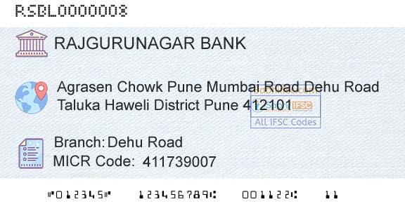 Rajgurunagar Sahakari Bank Limited Dehu RoadBranch 