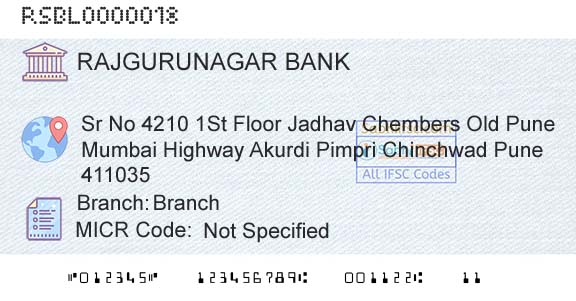 Rajgurunagar Sahakari Bank Limited BranchBranch 