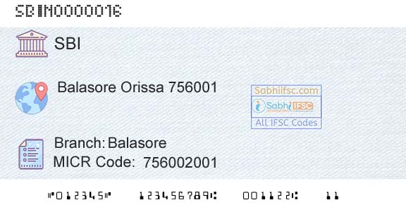 State Bank Of India BalasoreBranch 