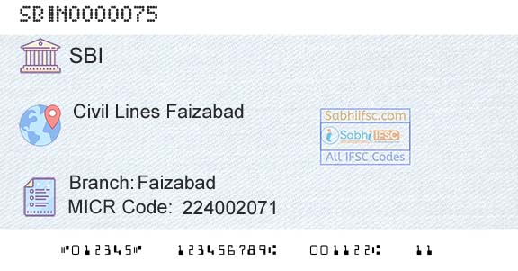 State Bank Of India FaizabadBranch 
