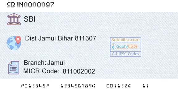 State Bank Of India JamuiBranch 