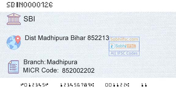 State Bank Of India MadhipuraBranch 