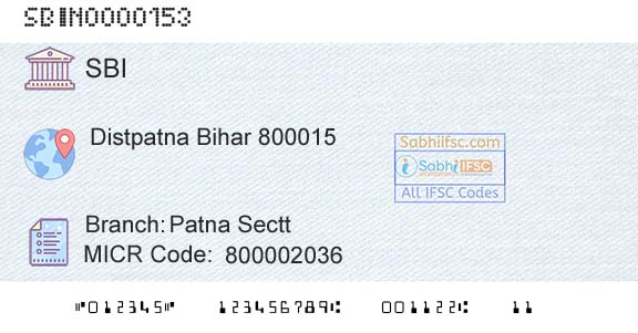 State Bank Of India Patna SecttBranch 