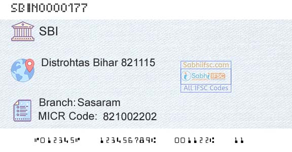 State Bank Of India SasaramBranch 