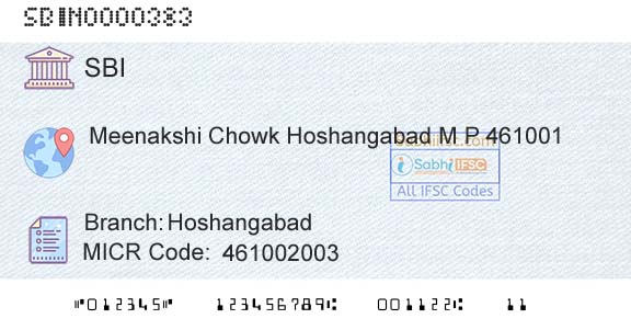 State Bank Of India HoshangabadBranch 