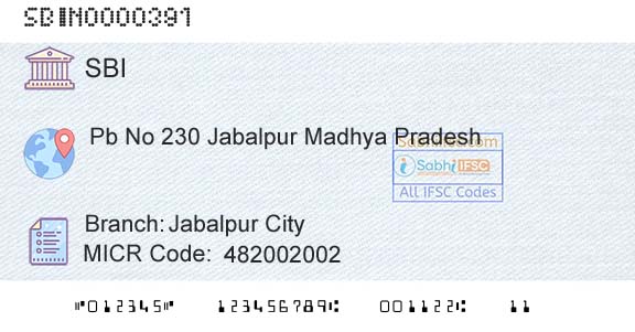State Bank Of India Jabalpur CityBranch 