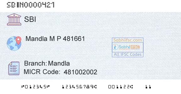State Bank Of India MandlaBranch 