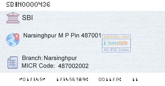 State Bank Of India NarsinghpurBranch 