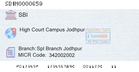 State Bank Of India Spl Branch JodhpurBranch 