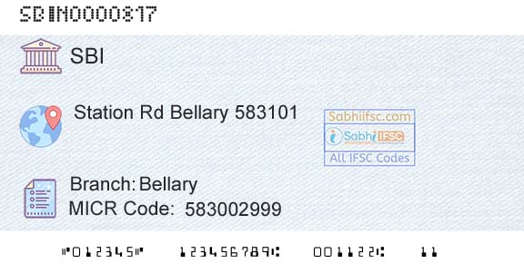 State Bank Of India BellaryBranch 
