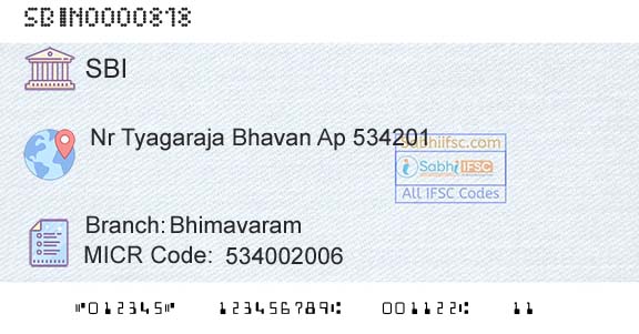 State Bank Of India BhimavaramBranch 