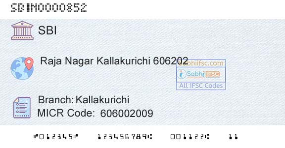 State Bank Of India KallakurichiBranch 
