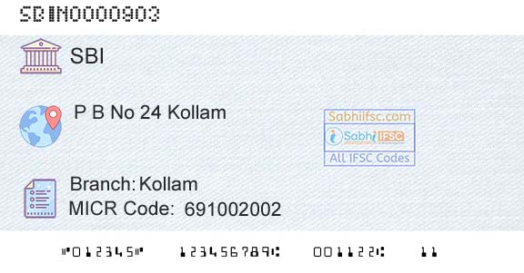 State Bank Of India KollamBranch 