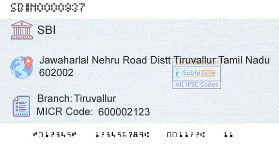 State Bank Of India TiruvallurBranch 