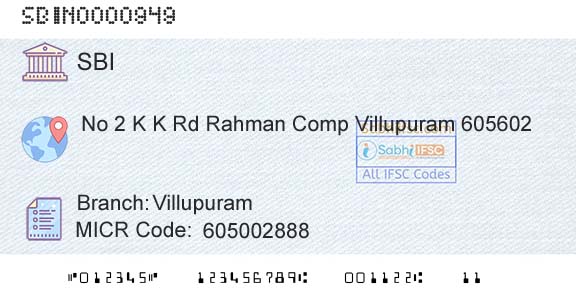 State Bank Of India VillupuramBranch 
