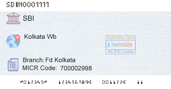 State Bank Of India Fd KolkataBranch 