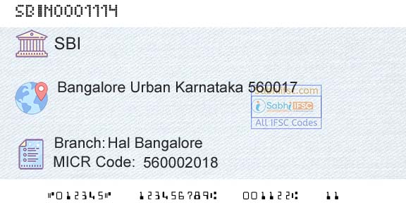 State Bank Of India Hal BangaloreBranch 