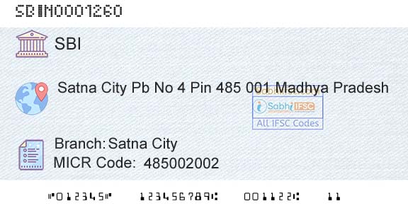 State Bank Of India Satna CityBranch 