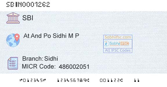 State Bank Of India SidhiBranch 