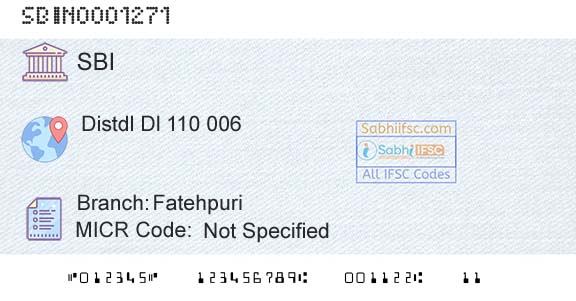 State Bank Of India FatehpuriBranch 