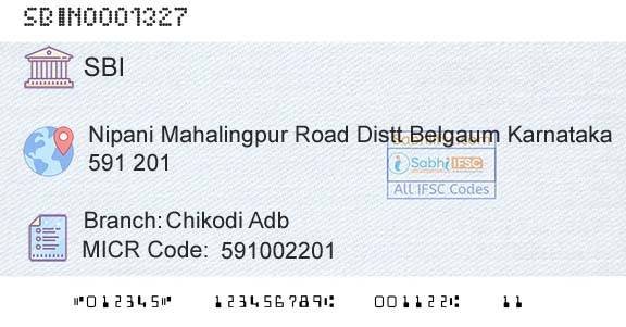 State Bank Of India Chikodi AdbBranch 