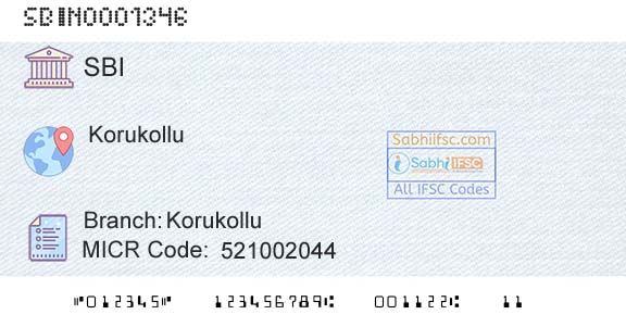 State Bank Of India KorukolluBranch 