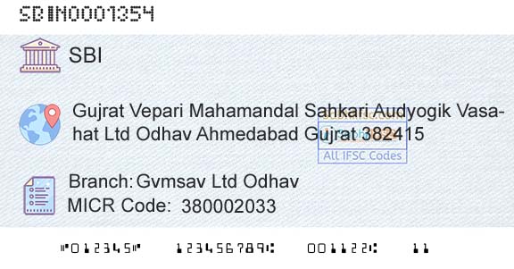 State Bank Of India Gvmsav Ltd OdhavBranch 