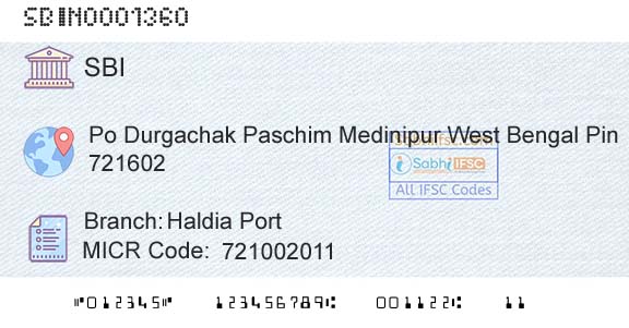 State Bank Of India Haldia PortBranch 