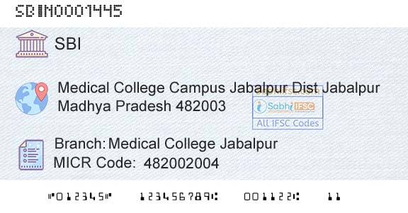 State Bank Of India Medical College JabalpurBranch 