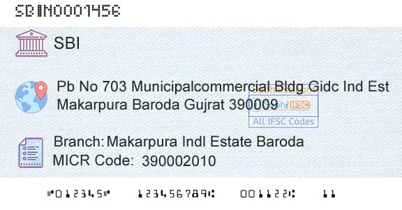 State Bank Of India Makarpura Indl Estate BarodaBranch 