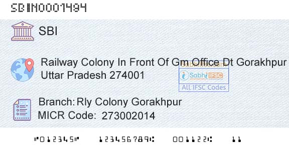 State Bank Of India Rly Colony GorakhpurBranch 
