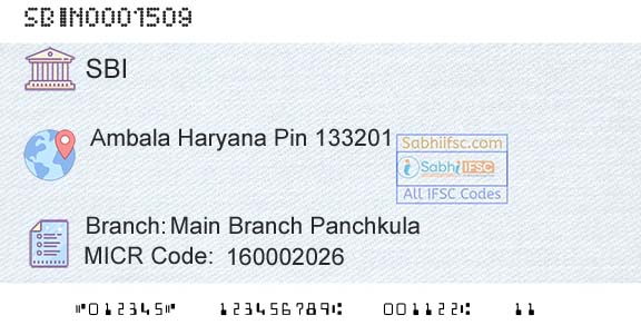 State Bank Of India Main Branch PanchkulaBranch 