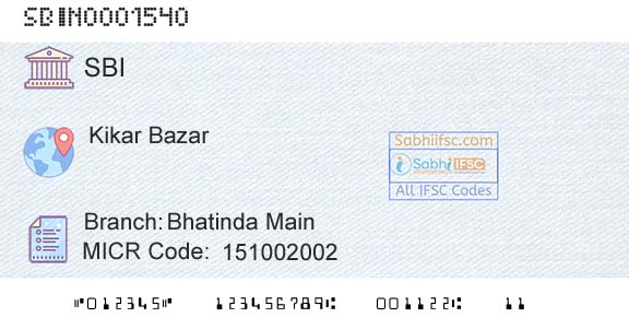 State Bank Of India Bhatinda MainBranch 