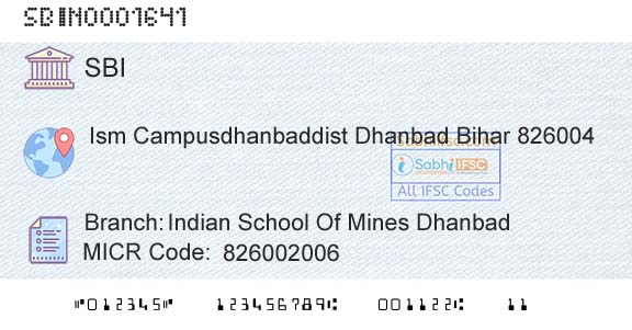 State Bank Of India Indian School Of Mines DhanbadBranch 