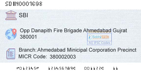 State Bank Of India Ahmedabad Minicipal Corporation PrecinctBranch 