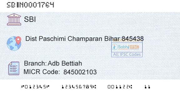 State Bank Of India Adb BettiahBranch 