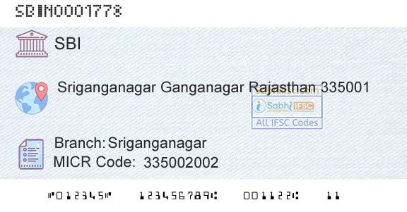 State Bank Of India SriganganagarBranch 
